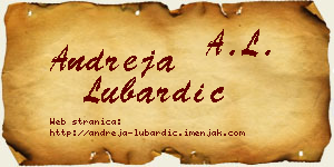 Andreja Lubardić vizit kartica